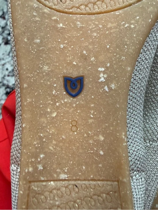 NWOT Rothy’s The Point Flats in Diamond Metallic Toe Size 8 - Picture 5 of 7